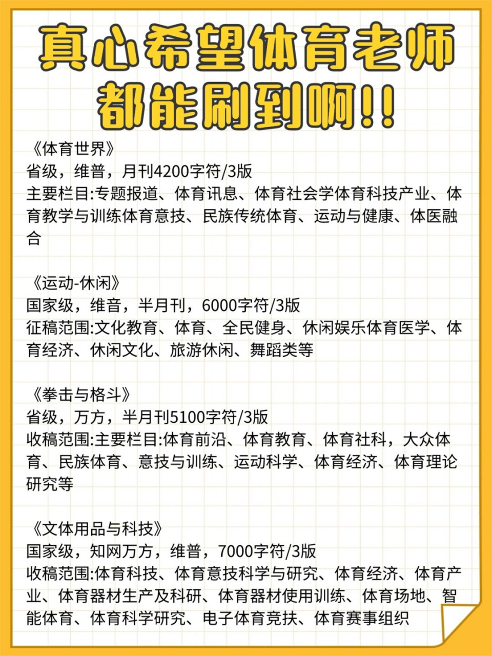 快速科普一下！体育类有哪些省级期刊,百科词条撰词_2024新网