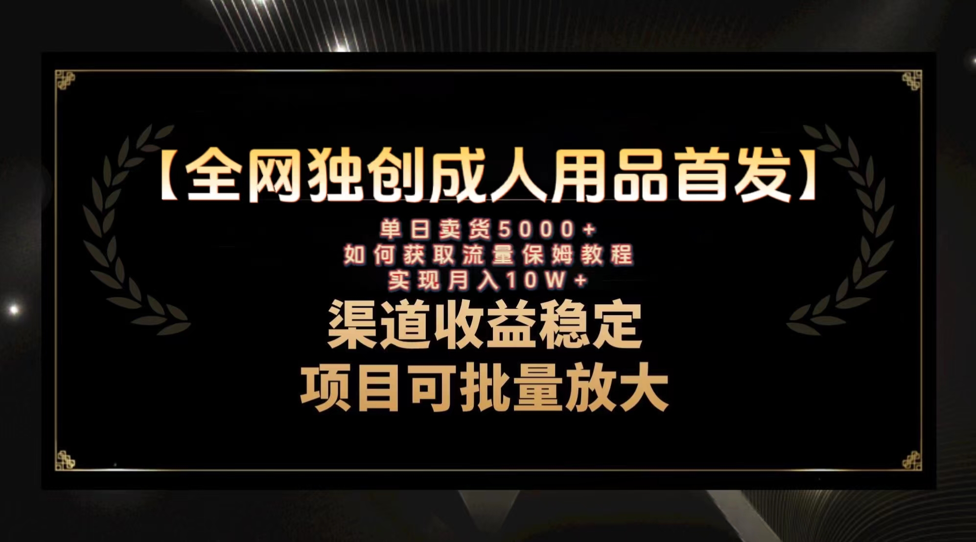 快速科普一下！成人用品如何赚钱,百科词条撰词_2024新网